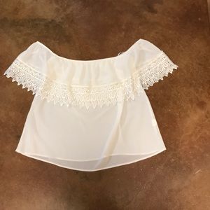White off the shoulder top